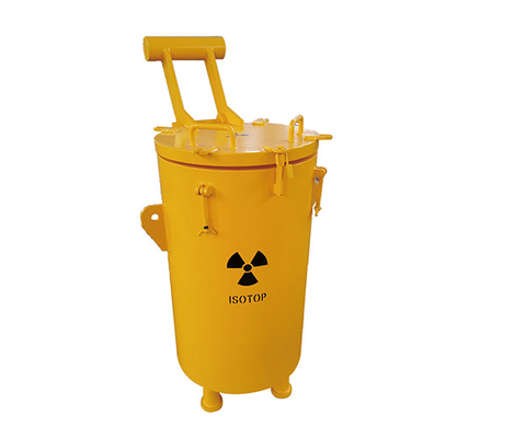 Mobile Double Lock Radioactive Source Lead Shielded Container Easy To Transport