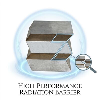 Dental X-Ray Clinic Interlocking Lead Radiation Shielding Bricks with Single-Herringbone Interlocking and 99.99% Pure Lead in Compact Design