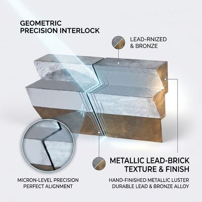 Portable Temporary Radiation Shielding Lead Bricks with 8-200mm Thickness and Single-Herringbone Interlocking for Quick Assembly